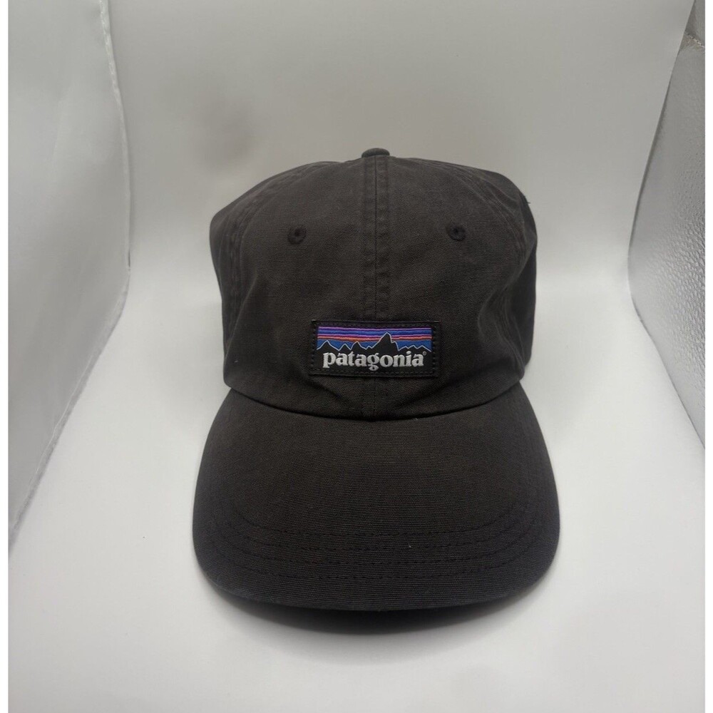 Patagonia P-6 Label Trad Adjustable Strapback Hat Faded Black